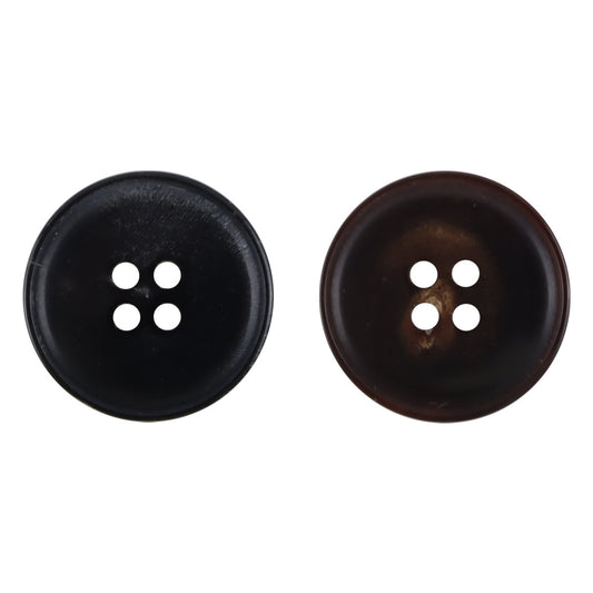 4-Hole Black Brown Natural Horn Buttons for Winter Coats 10pcs