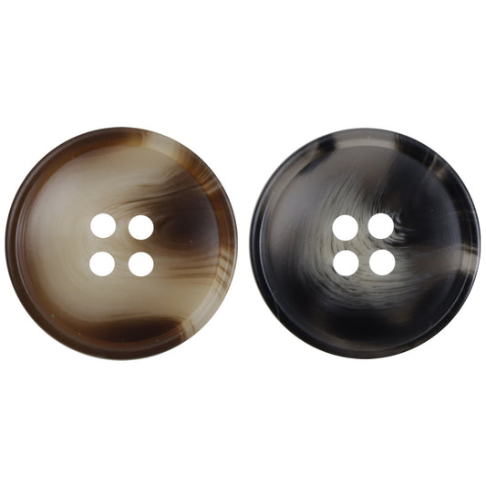 15-25mm Khaki Black-Gray Resin Buttons for Casual Pants 40 Pack