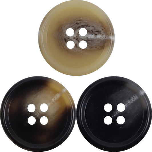 15-25mm Khaki, Coffee Black Resin Buttons Meteor Flying 20pcs