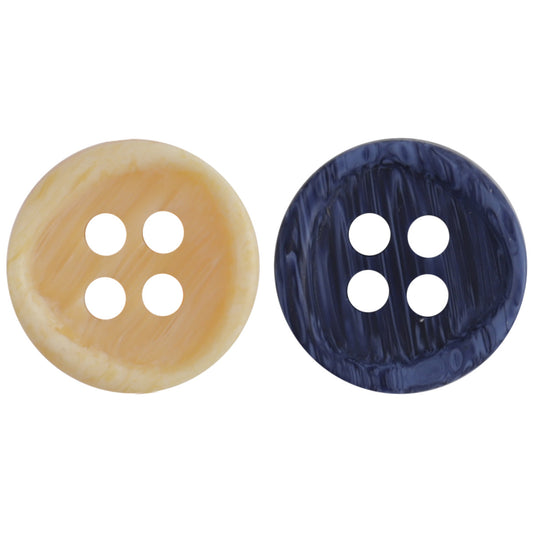 Round Wood-Like Resin Buttons for Casual Shirts Sweaters 50pcs