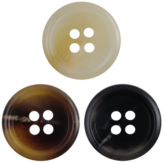 Translucent Light Yellow Resin Buttons for Jackets Casual Pants 30 Pack