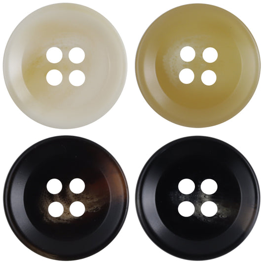 Round 4-Hole Resin Buttons for Camel Colored Coats Windbreakers 30pcs