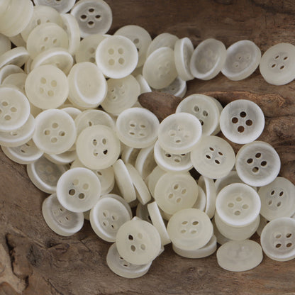 11.5mm Four-Hole White and Yellow Resin Buttons 60 Pack