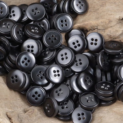 Classic Black and White Resin Buttons for Shirt Suit,100PCS