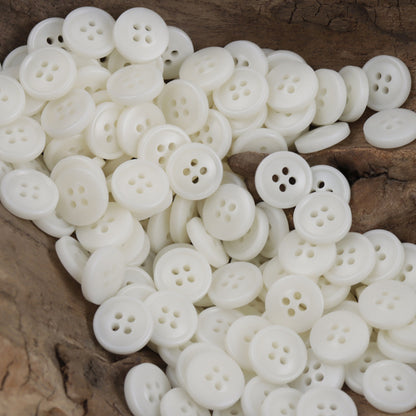 Classic Black and White Resin Buttons for Shirt Suit,100PCS