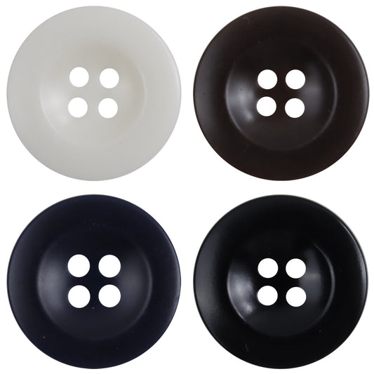 Navy Blue Cap-Shaped Resin Buttons for Formal Suits 40 Pack