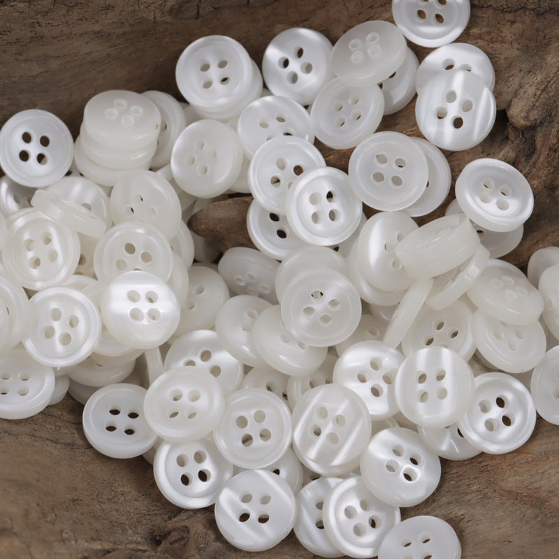 11.5mm Black White Gray Resin Buttons for Fashion Designers 100pcs