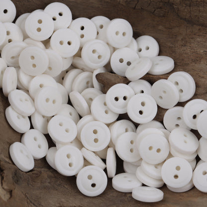 11.5mm Round Black and White Resin Buttons for Casual Shirts 90 Pack