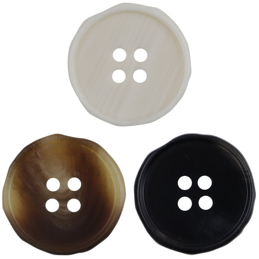 Irregular Black and White Resin Buttons for Casual Pants 20pcs