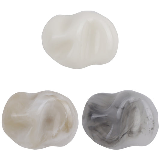 Boutons en résine translucide à texture jade imitation irrégulière, 10 pièces