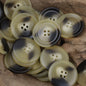 Dark Green Resin Buttons for Khaki Casual Pants -30pcs