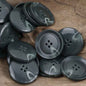 Dark Green Resin Buttons for Khaki Casual Pants -30pcs