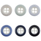 Blue Round 4 Hole Resin Buttons for Children's Shirts Sweaters 60 Pack