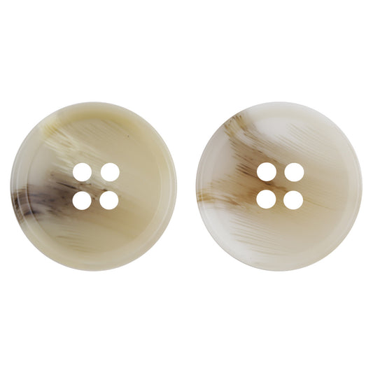 Round 4 Hole Light Khaki Resin Buttons,30pcs