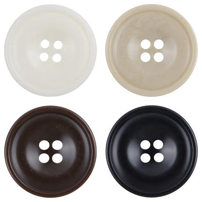 Bulk Resin Sewing Buttons for White Shirts and Dresses 40 Pack