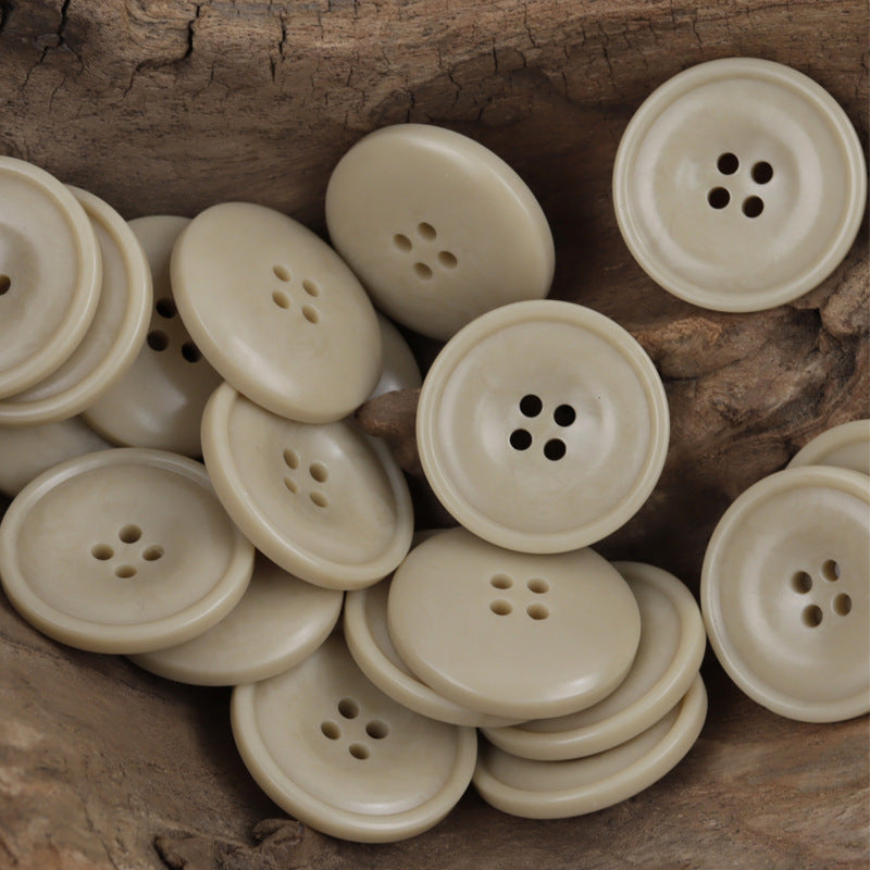 Bulk Resin Sewing Buttons for White Shirts and Dresses 40 Pack