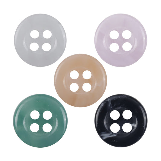 11.5mm 4 Hole Round Resin Buttons for DIY Craft,50pcs