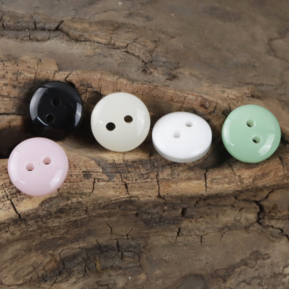 11.5mm Multicolor Resin Buttons for Kids' Fashion Crafts,50pcs