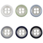 11.5mm Transparent Four-Hole Resin Buttons for Shirts 60 Pack