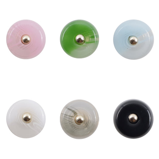 Boutons en résine imitation jade de 10 mm pour chemises Qipao Hanfu - 10 pièces