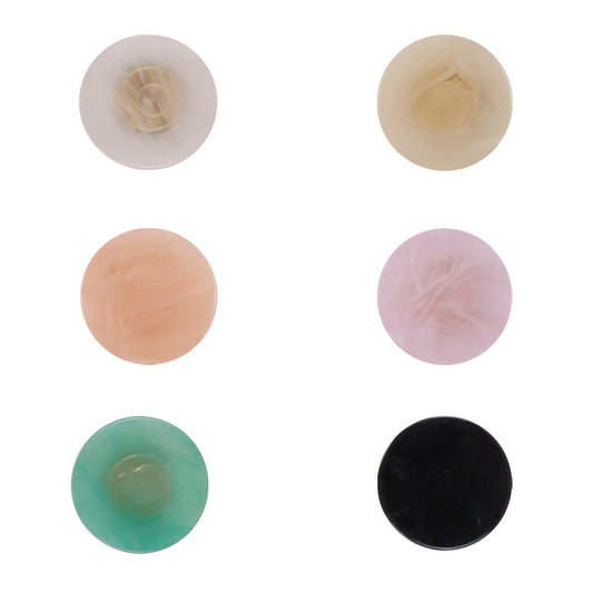 11.5mm Round Imitated Jade Resin Shank Buttons 30pcs