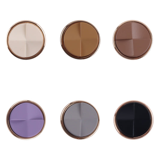 Geometric Resin Surface Metal Buttons for Trendy Suits 10pcs