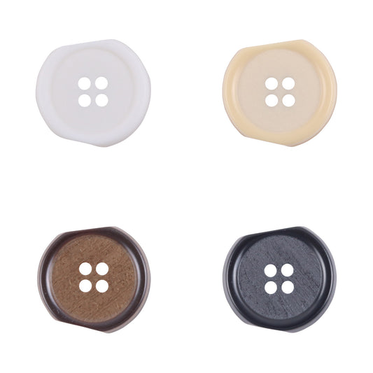 Irregular Four-Hole Resin Buttons for Winter Windbreakers 40pcs