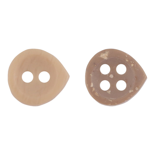 Adorable Light Khaki Kid's Resin Buttons Waterdrop Shape,50pcs