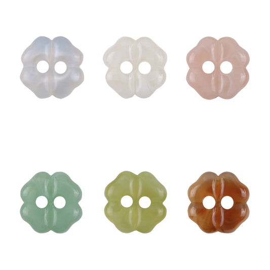 11mm Lovely Little Cherry Blossom Resin Buttons for Children 50pcs