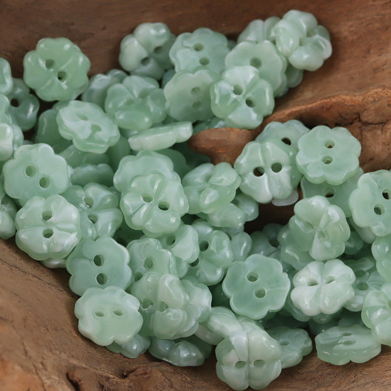 Botões de Resina de Flor de Cerejeira Pequena e Linda de 11mm para Crianças 50pcs