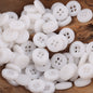 11.5mm Gradient Blue White Round Decorative Resin Buttons,100pcs