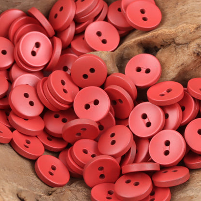 11.5mm Colorful Two-Eyed Resin Buttons for Children's Crafts -50 Pack