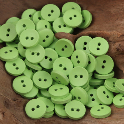 11.5mm Colorful Two-Eyed Resin Buttons for Children's Crafts -50 Pack