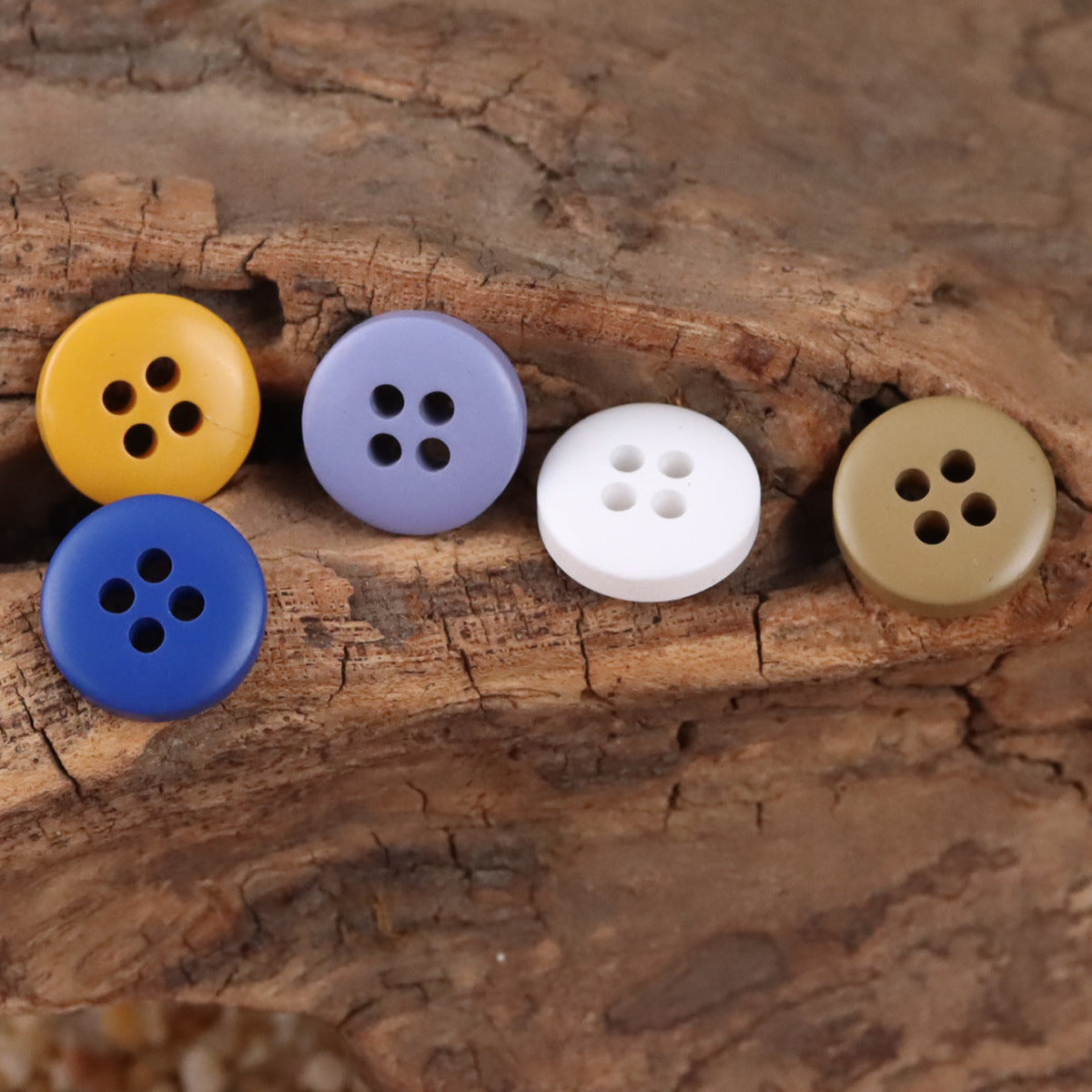 Colorful Semi-Beveled Resin Buttons for Children's Dress Sweater 100 Pack