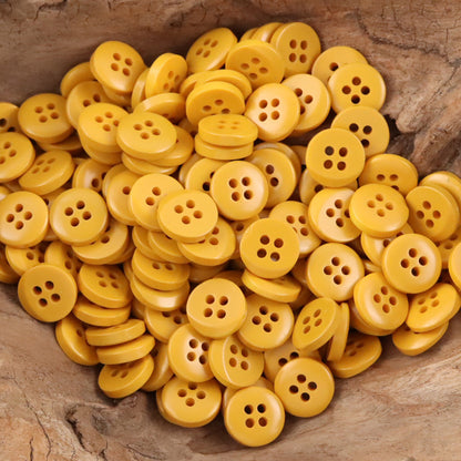 Colorful Semi-Beveled Resin Buttons for Children's Dress Sweater 100 Pack