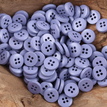 Colorful Semi-Beveled Resin Buttons for Children's Dress Sweater 100 Pack