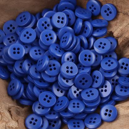 Colorful Semi-Beveled Resin Buttons for Children's Dress Sweater 100 Pack