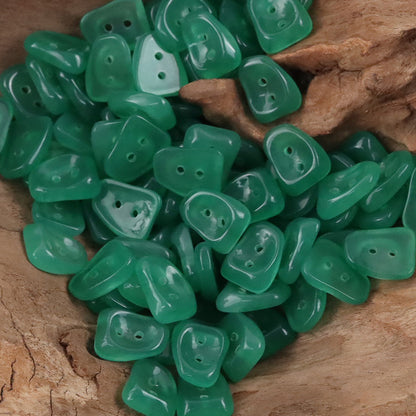 Boutons en résine imitation jade à 2 trous pour chemises et pulls, 10 pièces