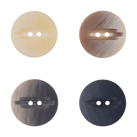 Creative Wood Grain 2-Hole Resin Buttons for Outerwear 20pcs