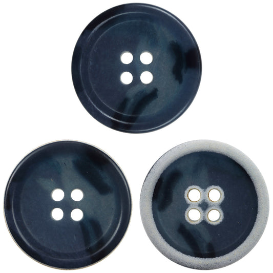 Retro Dark Blue Urea Buttons - Ideal for Classic-Looking Suits - 30pcs