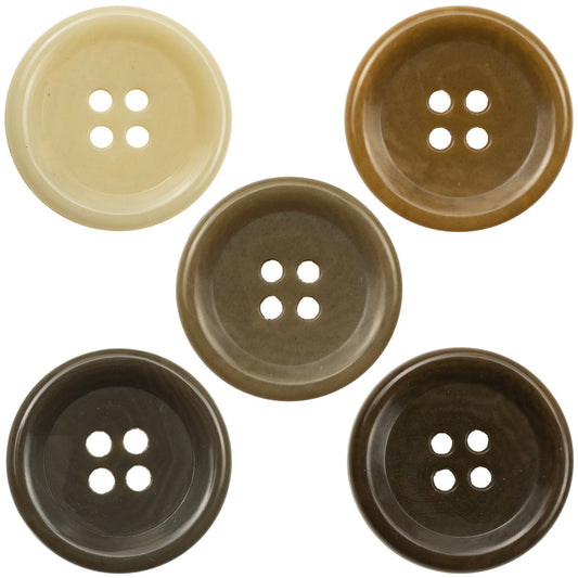 Round Urea Buttons for Winter Brown Cashmere Coat 10pcs