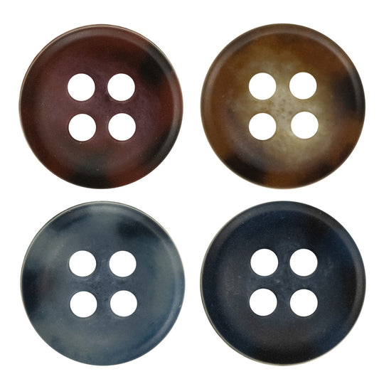 Matte Bowl Shaped Urea Shirt Buttons 40 Pack