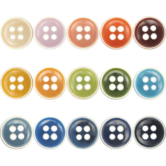 Retro Floral Shirt Urea Resin Buttons 150 Pack