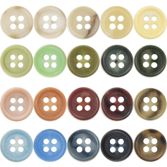 11.5mm 100-Piece Set of 20 Kinds of Candy-Colored Urea Buttons