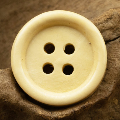 Vintage Round Four-Hole Wooden Buttons 50pcs