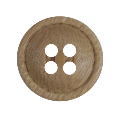 Botões Decorativos Redondos de Bambu Natural 13mm/15mm 20pcs