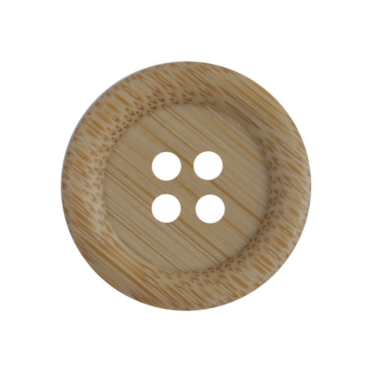 Sustainable Bamboo Buttons Thick Rounded Edges 4 Holes 10pcs