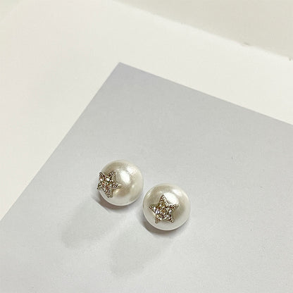 Boutons de chemise en résine noir et blanc de 10 mm avec tiges en métal, motif étoile et strass, 20 pièces