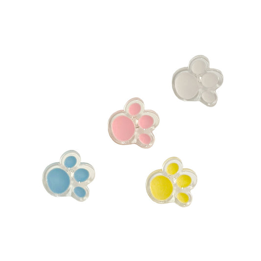 Boutons en forme de patte de chat en cartoon pour vêtements d'enfants - Pack de 200 (4 couleurs assorties)