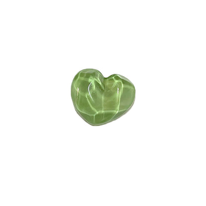 21mm Heart-Shaped Resin Shank Buttons Concavo-Convex Surface for Children's Clothing 48 Pack